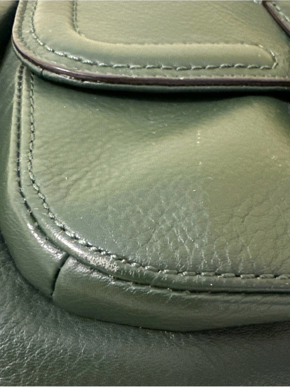 Coach Campbell Forest Green Buttery Leather Purse Satchel Handbag Very Good Cond - Picture 14 of 14